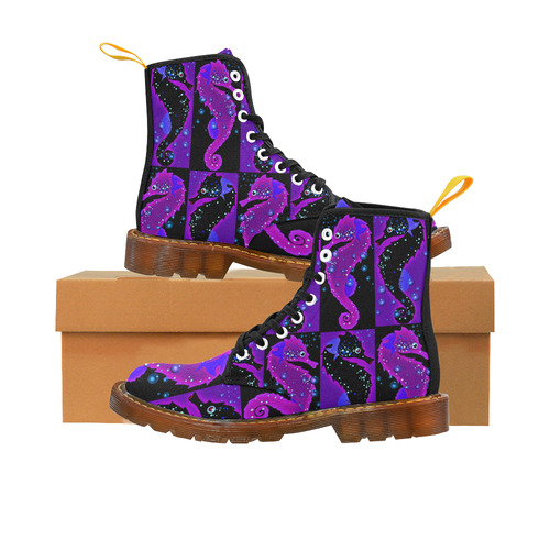 Seahorse Parade purple Martin Boots For Women Model 1203H