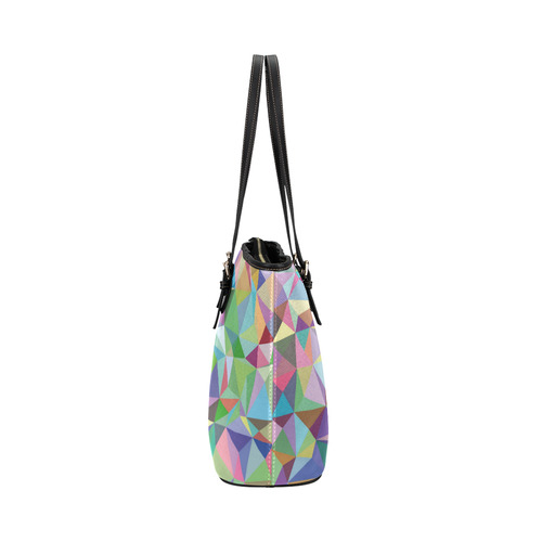 Mosaic Pattern 5 Leather Tote Bag/Large (Model 1651)