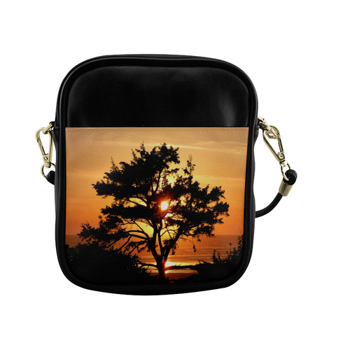 Sunset Silhouette Tree Sling Bag (Model 1627)