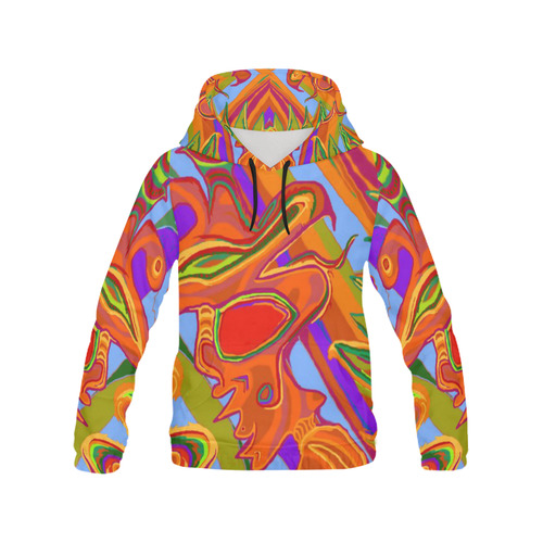 Women's Hoodie with Shamanic truly all over Art v2 All Over Print Hoodie for Women (USA Size) (Model H13)