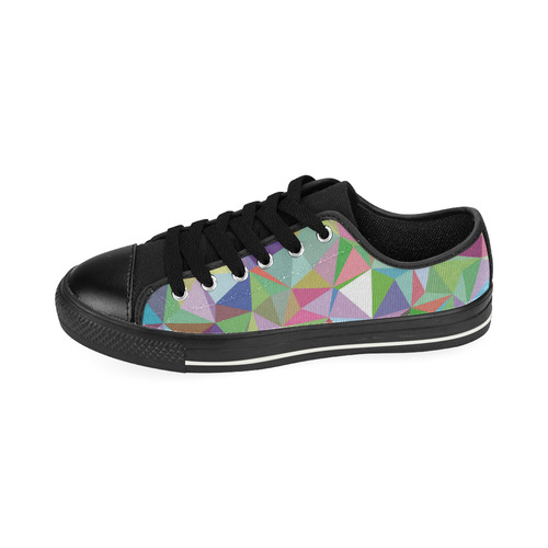 Mosaic Pattern 5 Low Top Canvas Shoes for Kid (Model 018)
