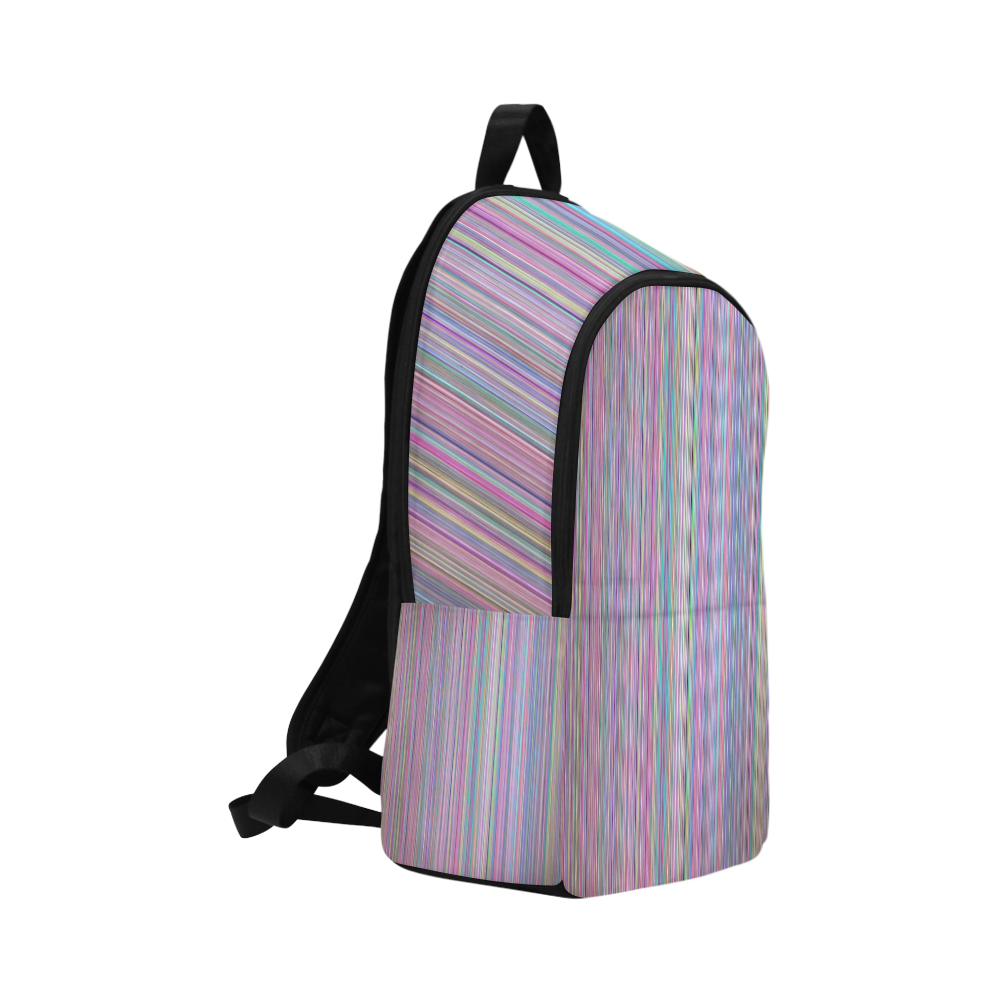 Broken TV Screen Rainbow Stripes Fabric Backpack for Adult (Model 1659)
