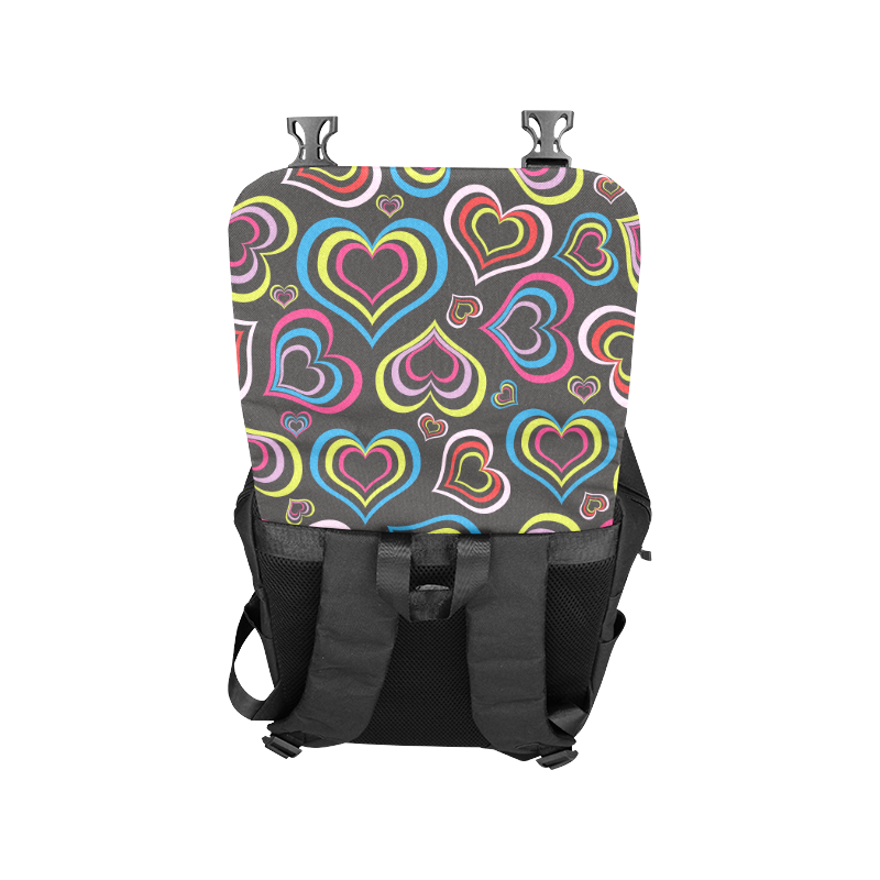 Rainbow Hearts Casual Shoulders Backpack (Model 1623)