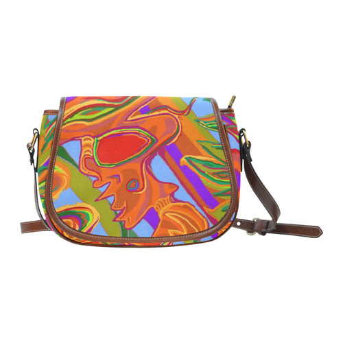 Shamanic Art on Saddlebag style Saddle Bag/Small (Model 1649) Full Customization
