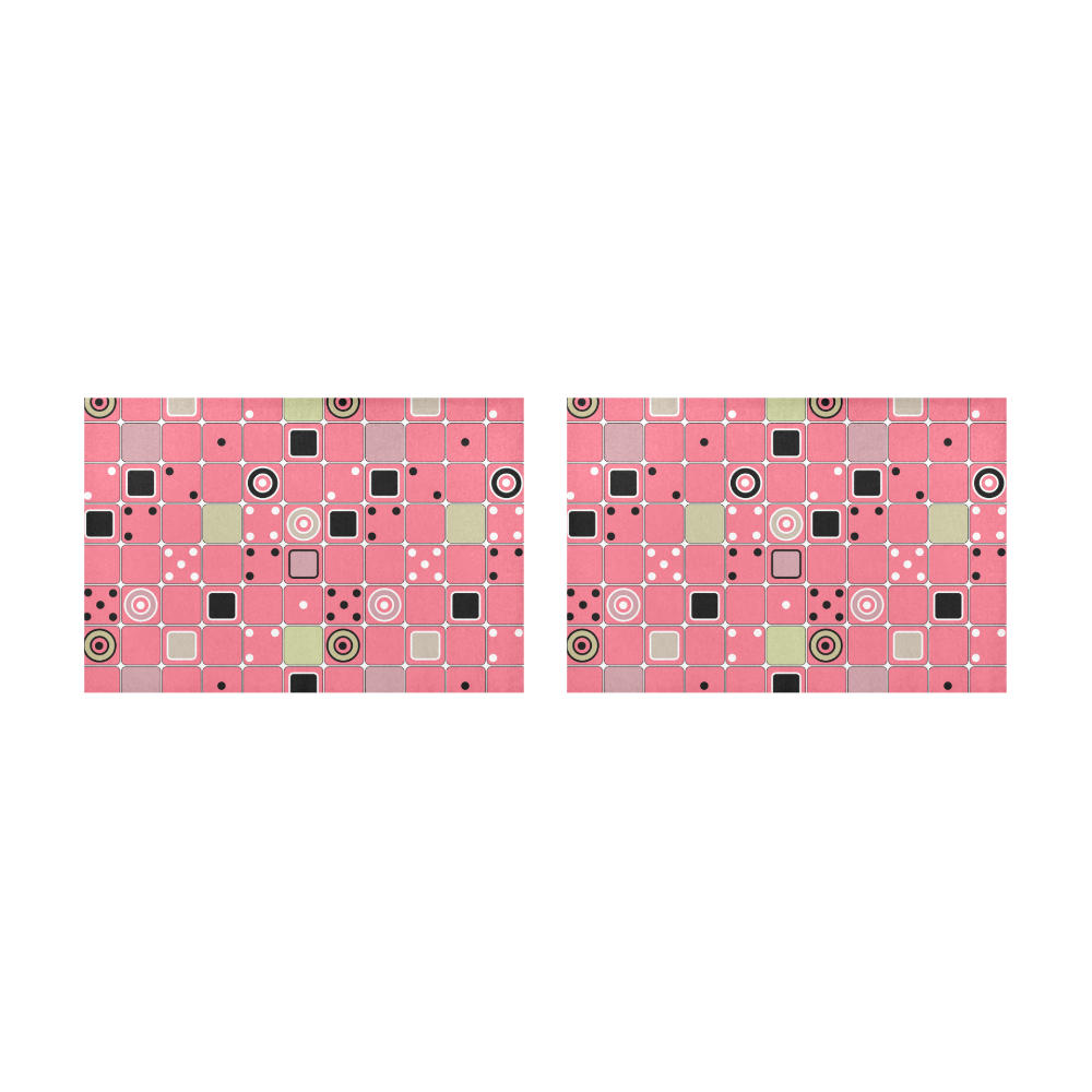 Abstract bright pink pattern Placemat 12’’ x 18’’ (Set of 2)