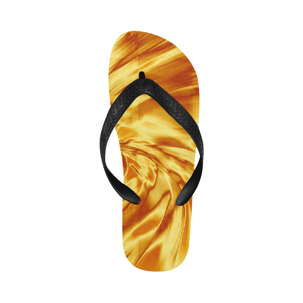 Hot summer golden copper color Flip Flops for Men/Women (Model 040)