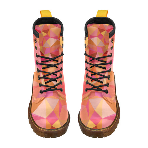 Mosaic Pattern 3 High Grade PU Leather Martin Boots For Women Model 402H