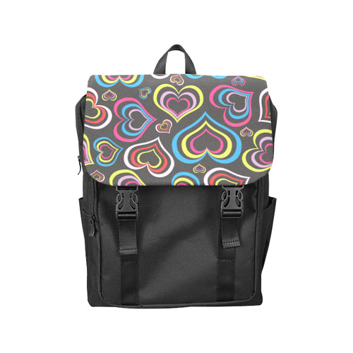 Rainbow Hearts Casual Shoulders Backpack (Model 1623)