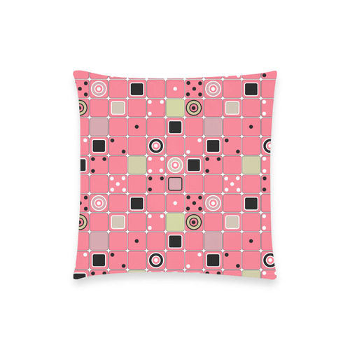 Abstract bright pink pattern Custom  Pillow Case 18"x18" (one side) No Zipper