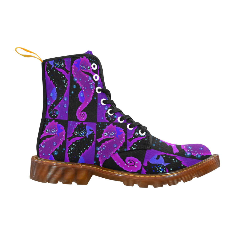 Seahorse Parade purple Martin Boots For Women Model 1203H