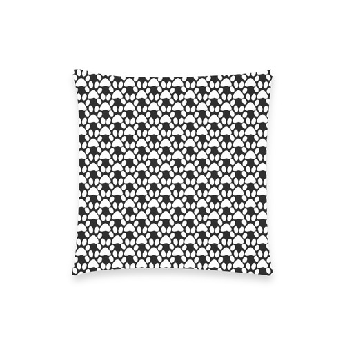 Black and white . traces . Custom  Pillow Case 18"x18" (one side) No Zipper