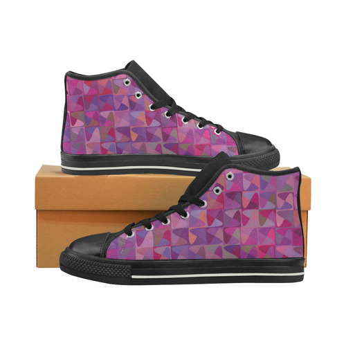 Mosaic Pattern 7 Women's Classic High Top Canvas Shoes (Model 017)