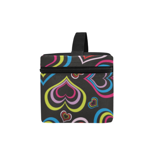 Rainbow Hearts Cosmetic Bag/Large (Model 1658)