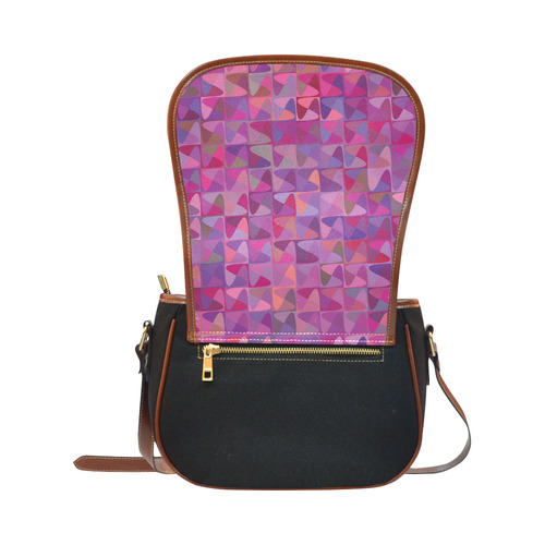 Mosaic Pattern 7 Saddle Bag/Small (Model 1649)(Flap Customization)