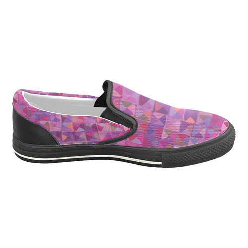 Mosaic Pattern 7 Slip-on Canvas Shoes for Kid (Model 019)