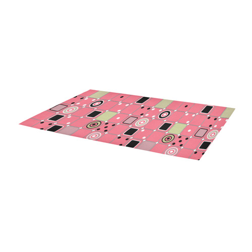 Abstract bright pink pattern Area Rug 9'6''x3'3''