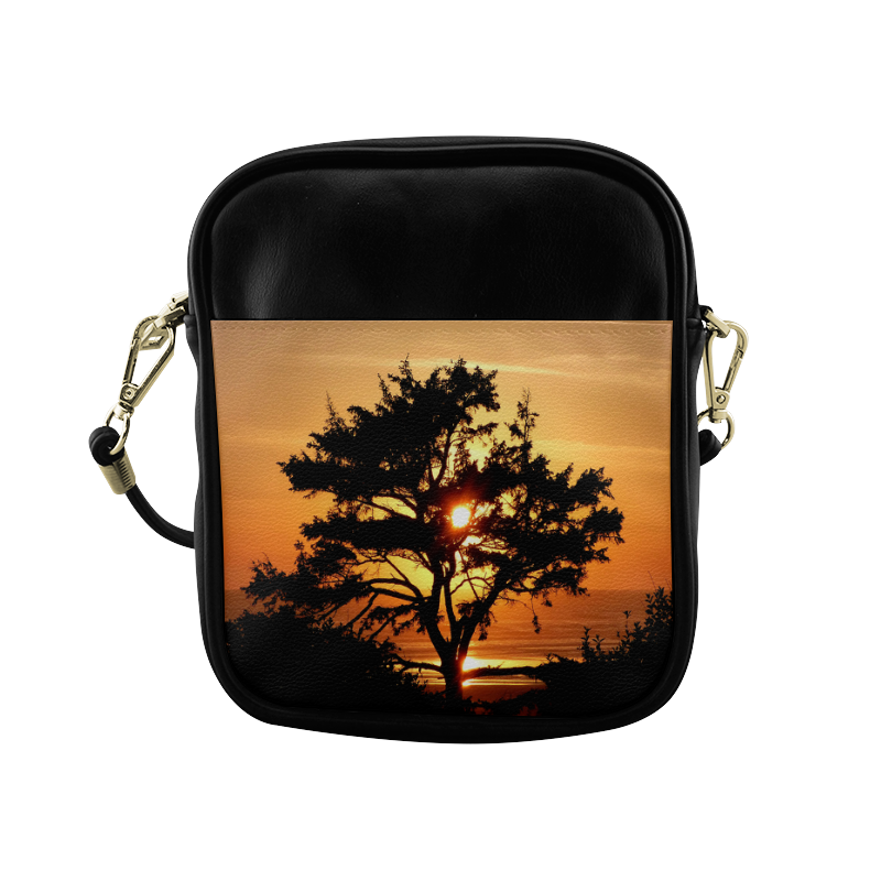 Sunset Silhouette Tree Sling Bag (Model 1627)
