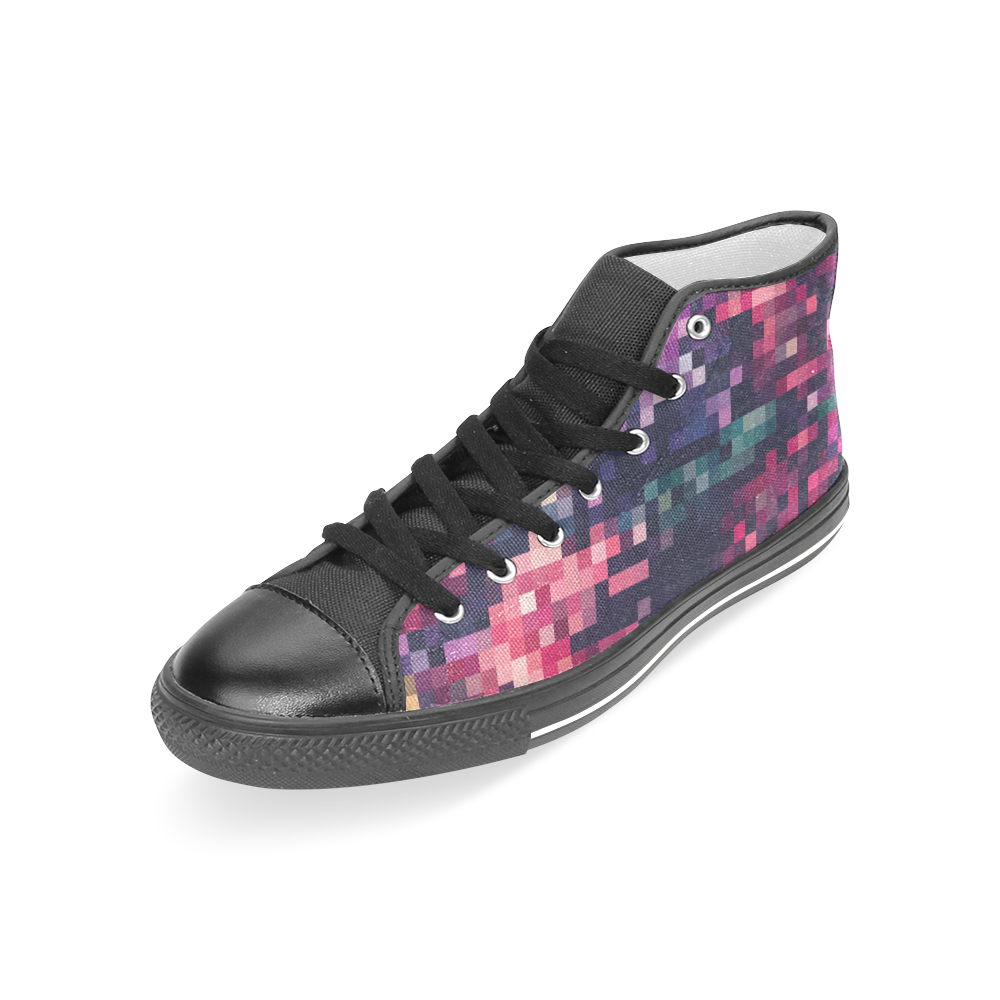 Mosaic Pattern 8 Women's Classic High Top Canvas Shoes (Model 017)
