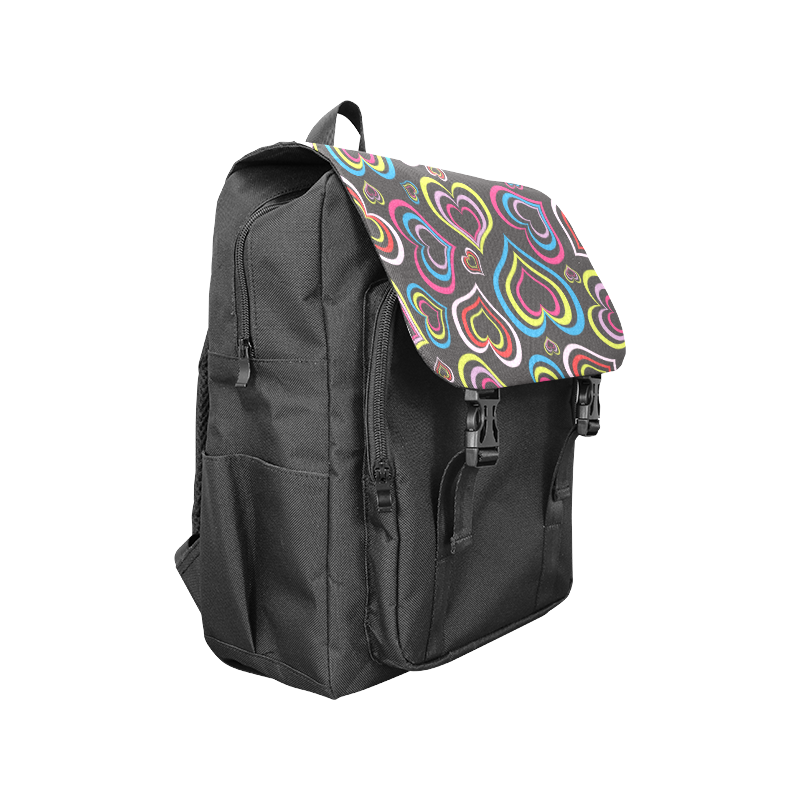 Rainbow Hearts Casual Shoulders Backpack (Model 1623)