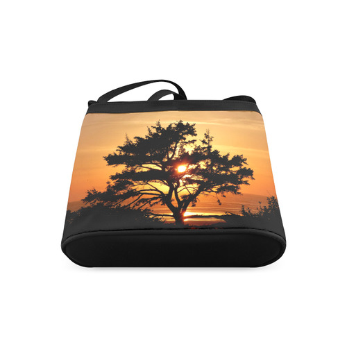 Sunset Silhouette Tree Crossbody Bags (Model 1613)