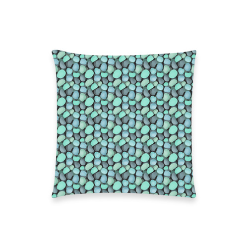 Blue and turquoise stones . Custom  Pillow Case 18"x18" (one side) No Zipper
