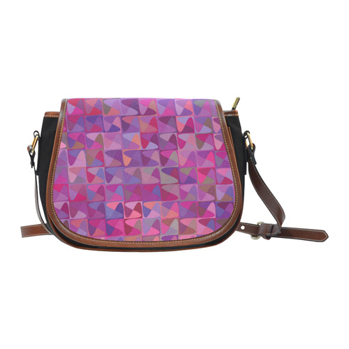 Mosaic Pattern 7 Saddle Bag/Small (Model 1649)(Flap Customization)