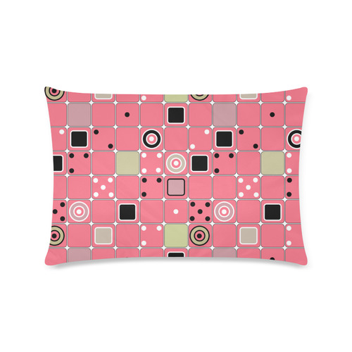 Abstract bright pink pattern Custom Rectangle Pillow Case 16"x24" (one side)