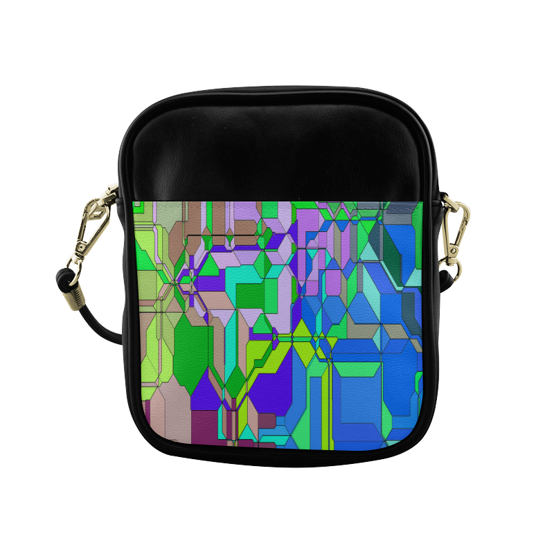 Retro Color Pop Geometric Fun 2 Sling Bag (Model 1627)
