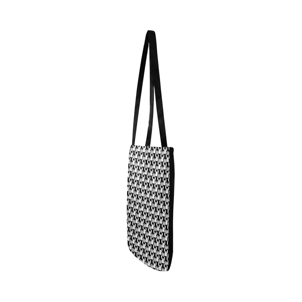 Black and white . traces . Reusable Shopping Bag Model 1660 (Two sides)