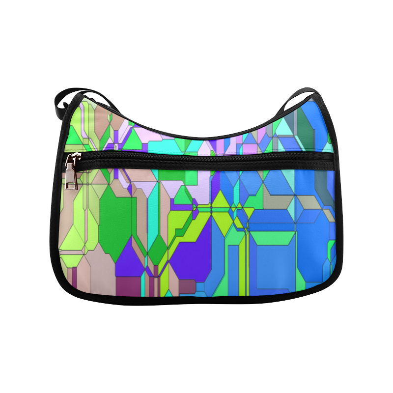 Retro Color Pop Geometric Fun 2 Crossbody Bags (Model 1616)
