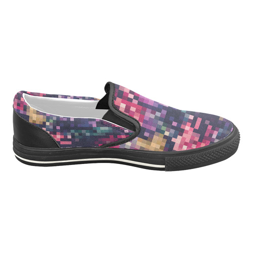 Mosaic Pattern 8 Slip-on Canvas Shoes for Kid (Model 019)