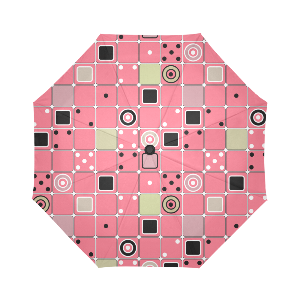 Abstract bright pink pattern Auto-Foldable Umbrella (Model U04)