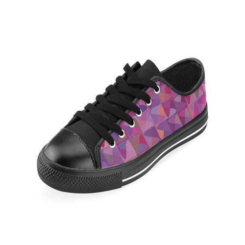 Mosaic Pattern 7 Low Top Canvas Shoes for Kid (Model 018)