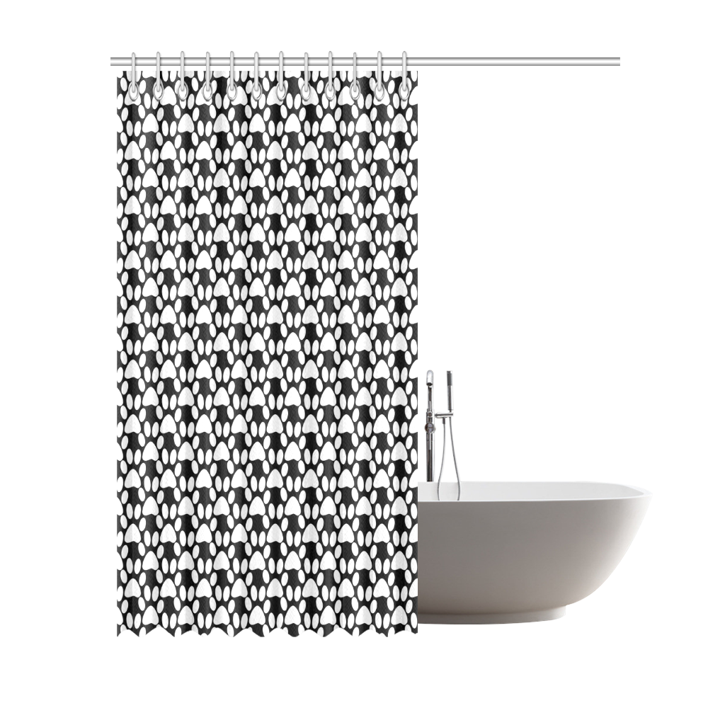 Black and white . traces . Shower Curtain 69"x84"