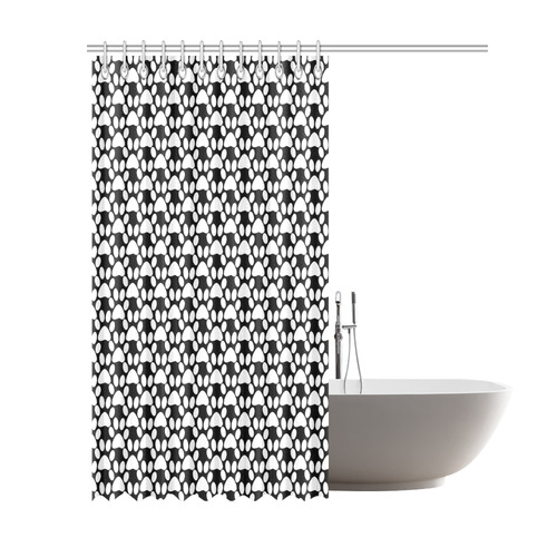 Black and white . traces . Shower Curtain 69"x84"
