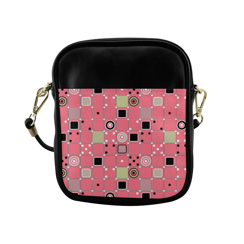 Abstract bright pink pattern Sling Bag (Model 1627)