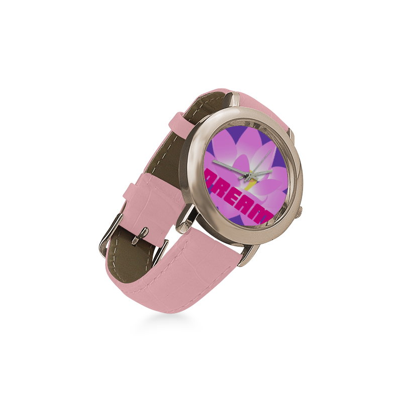 fl49 Women's Rose Gold Leather Strap Watch(Model 201)
