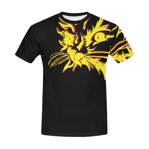 yellowredkittywraparound All Over Print T-Shirt for Men (USA Size) (Model T40)