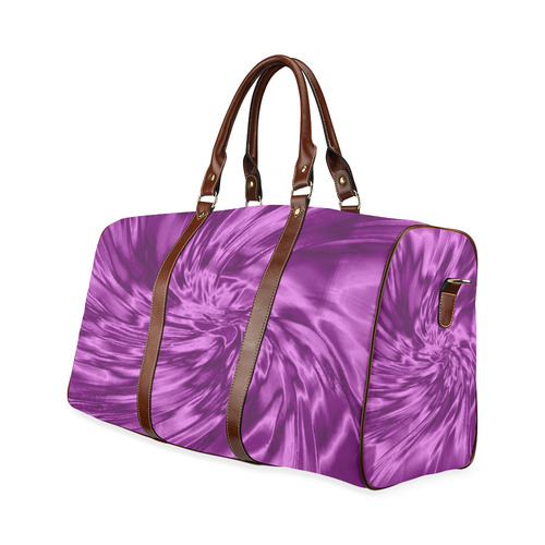 Purple silk look-alike Zenya Zenyaris design Waterproof Travel Bag/Large (Model 1639)