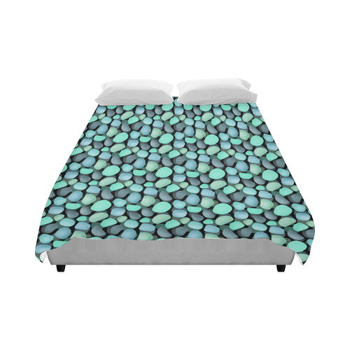 Blue and turquoise stones . Duvet Cover 86"x70" ( All-over-print)