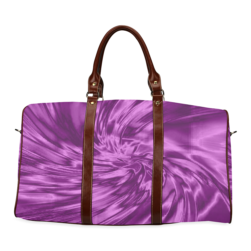 Purple silk look-alike Zenya Zenyaris design Waterproof Travel Bag/Large (Model 1639)
