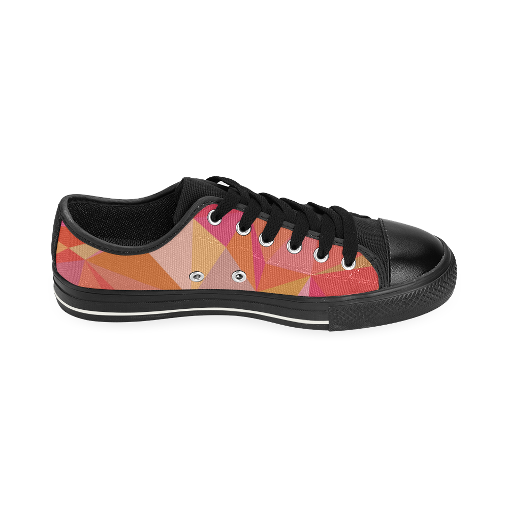 Mosaic Pattern 3 Low Top Canvas Shoes for Kid (Model 018)