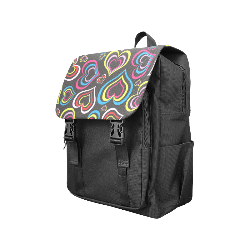 Rainbow Hearts Casual Shoulders Backpack (Model 1623)