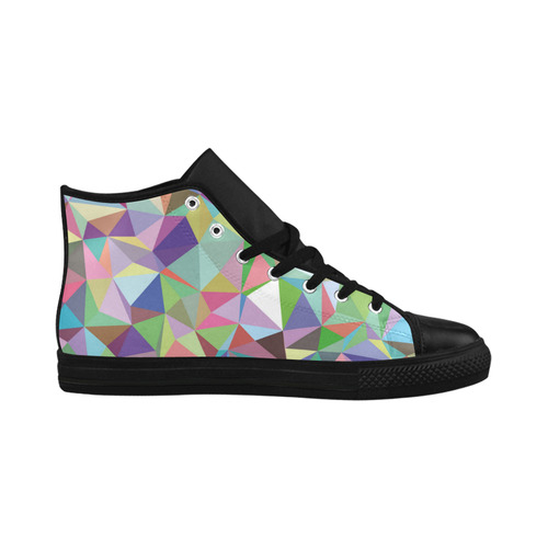 Mosaic Pattern 5 Aquila High Top Microfiber Leather Women's Shoes/Large Size (Model 032)