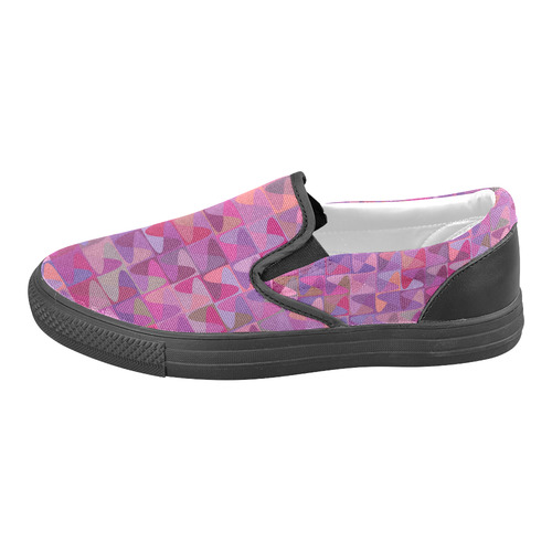 Mosaic Pattern 7 Women's Unusual Slip-on Canvas Shoes (Model 019)