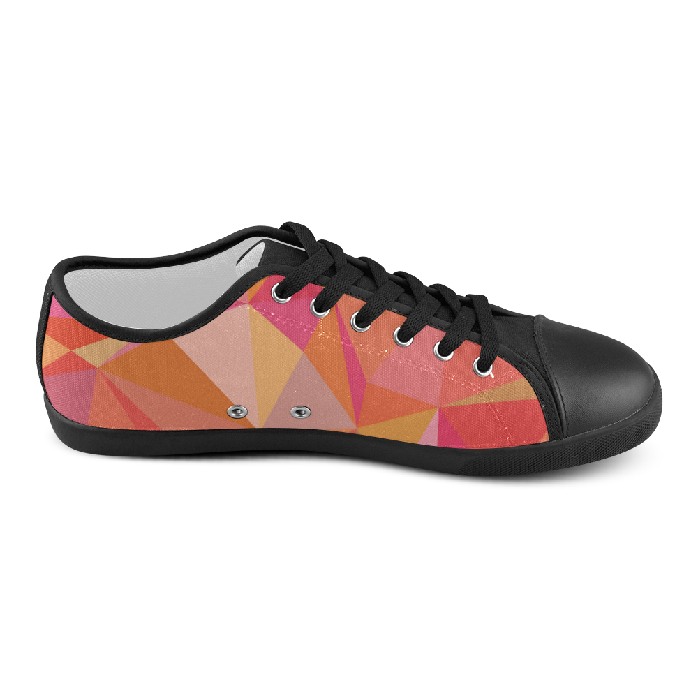 Mosaic Pattern 3 Canvas Shoes for Women/Large Size (Model 016)