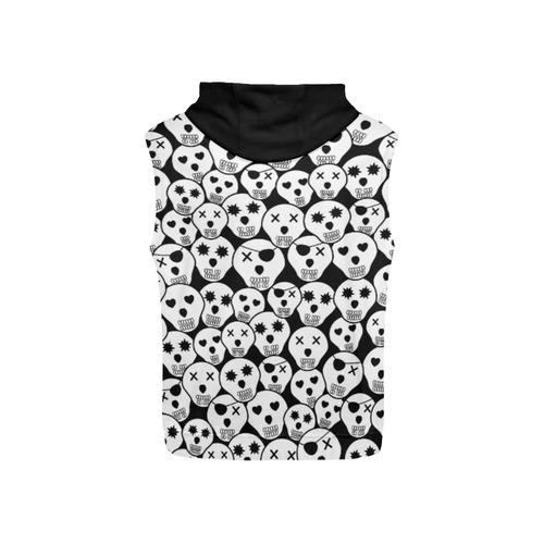 Silly Skull Halloween Design All Over Print Sleeveless Hoodie for Kid (Model H15)
