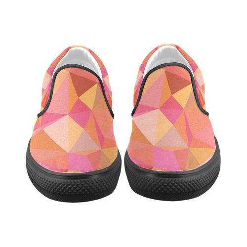 Mosaic Pattern 3 Women's Unusual Slip-on Canvas Shoes (Model 019)