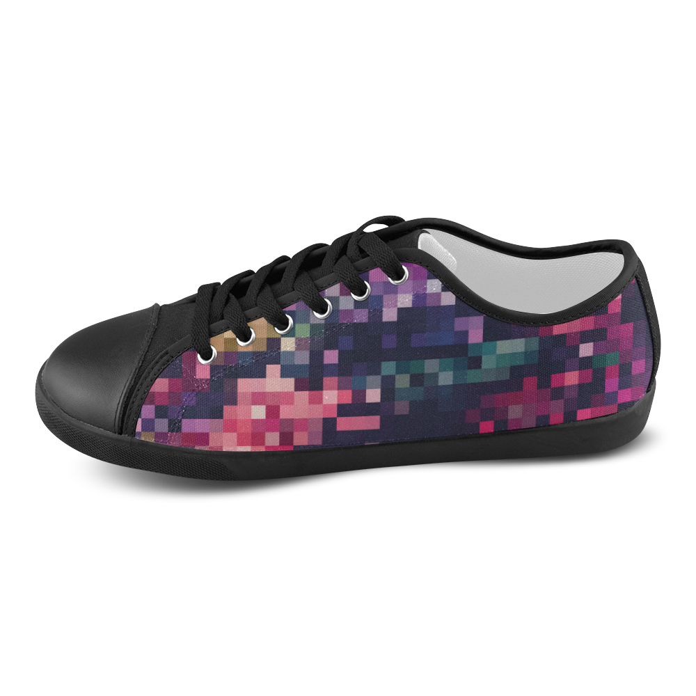 Mosaic Pattern 8 Canvas Shoes for Women/Large Size (Model 016)