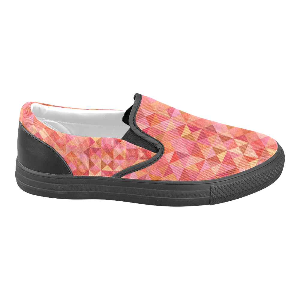 Mosaic Pattern 6 Women's Unusual Slip-on Canvas Shoes (Model 019)